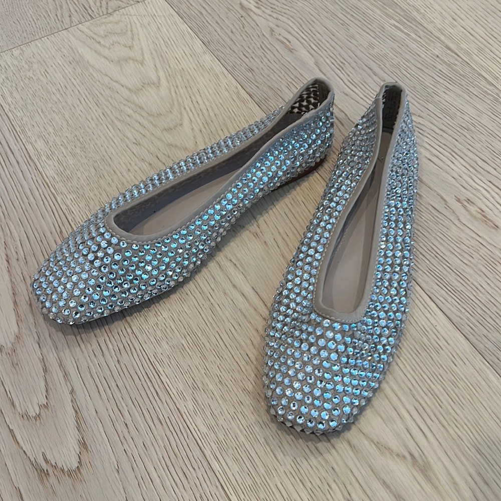 Mango Rhinestone Flats